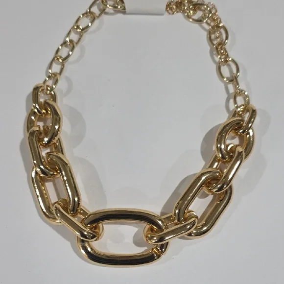 Designer Calvin Klein Gold Link Necklace – 18" Women’s Statement Fashion Jewelry - Picture 6 of 8